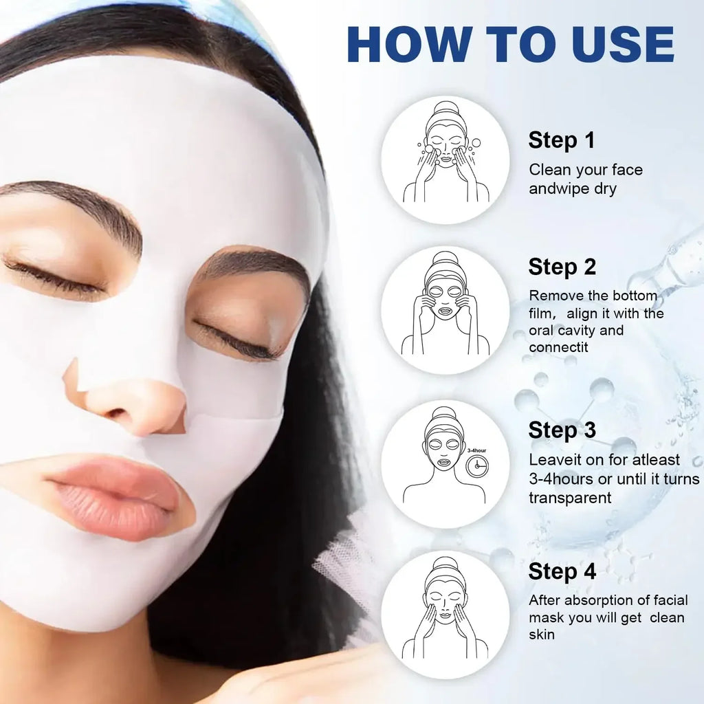 Mascarilla Facial De Colágeno Profundo | Antiarrugas Lifting Reafirmante | Hidratación Nocturna Unisex