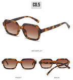 Gafas Sol Cuadradas Unisex Montura Pequeña Retro | A La Moda Popular UV400 Diseño
