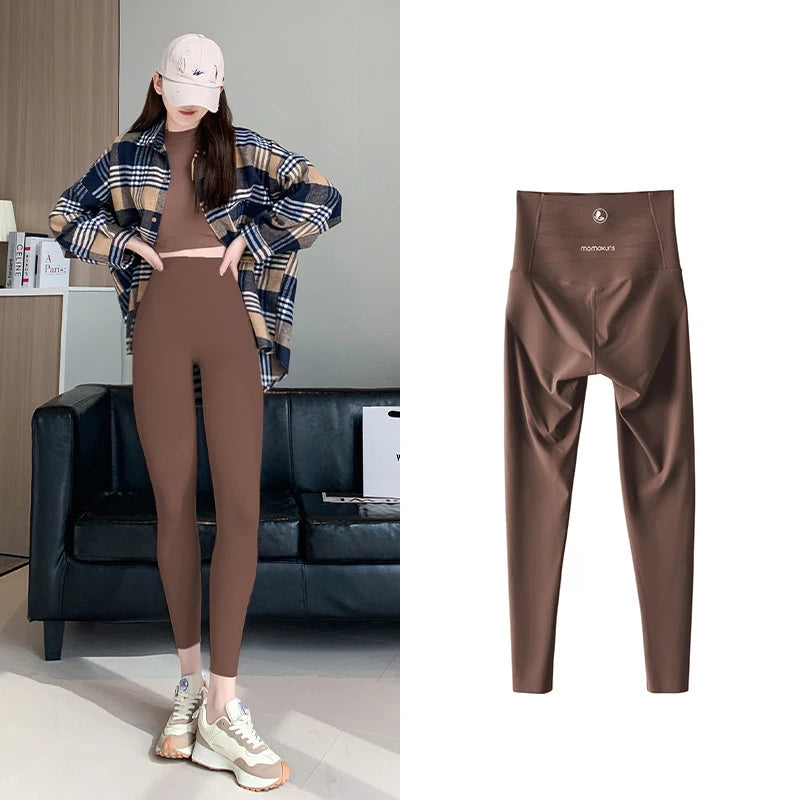 Leggings Piel Tiburón Ciruela | Sensación Desnuda 3D Push Up | Sexy Yoga Fitness PV | Ticotrendy