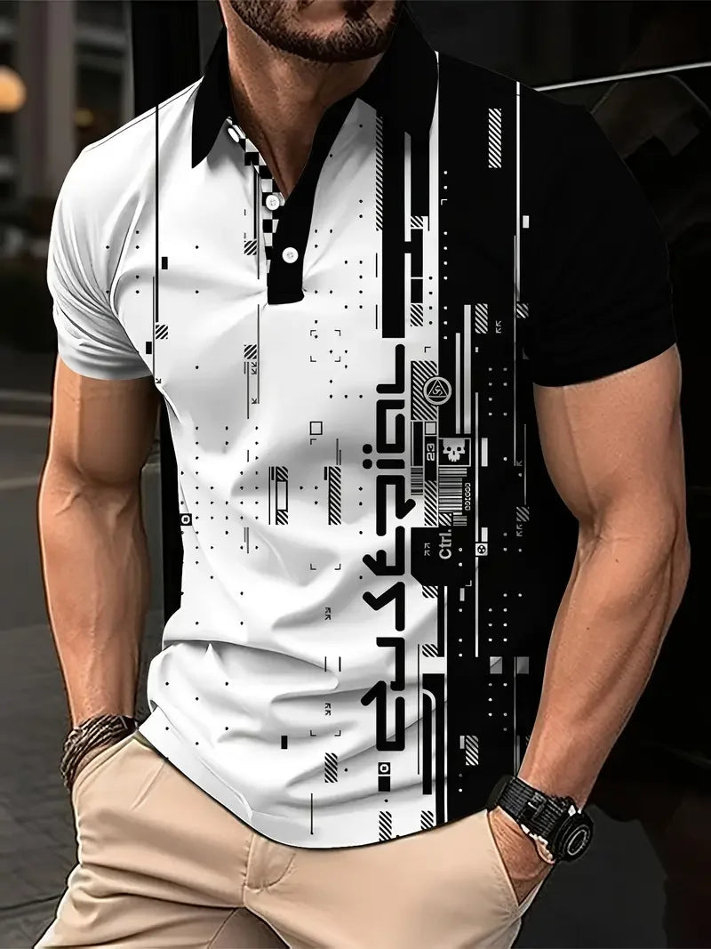 Camiseta Clásica Hombre Estampado Gráfico | Moda Urbana Cuello Redondo Secado Rápido