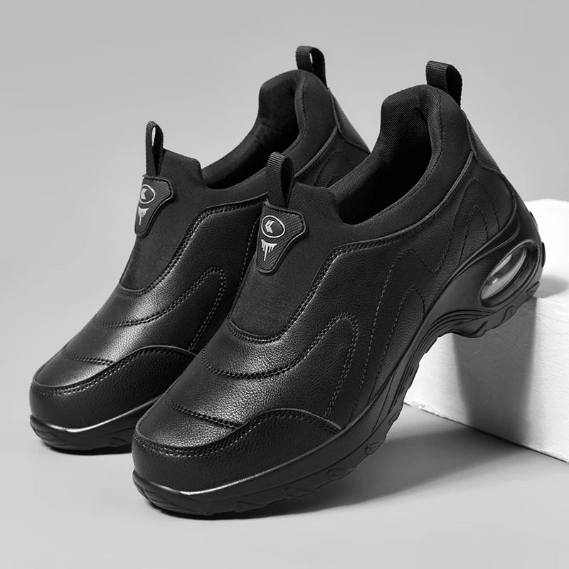 Zapatillas Informales Sin Cordones | Cuero con Cojín de Aire | Antideslizantes | Cómodas
