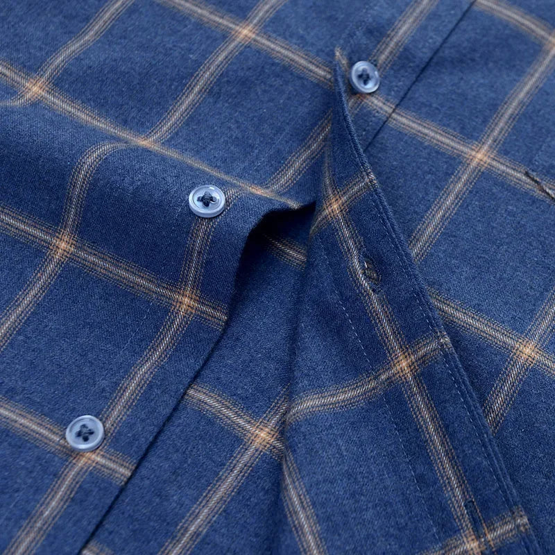 Camisa Clásica Algodón Hombre | Manga Larga | Botones | Casual y Oficina | Ticotrendy