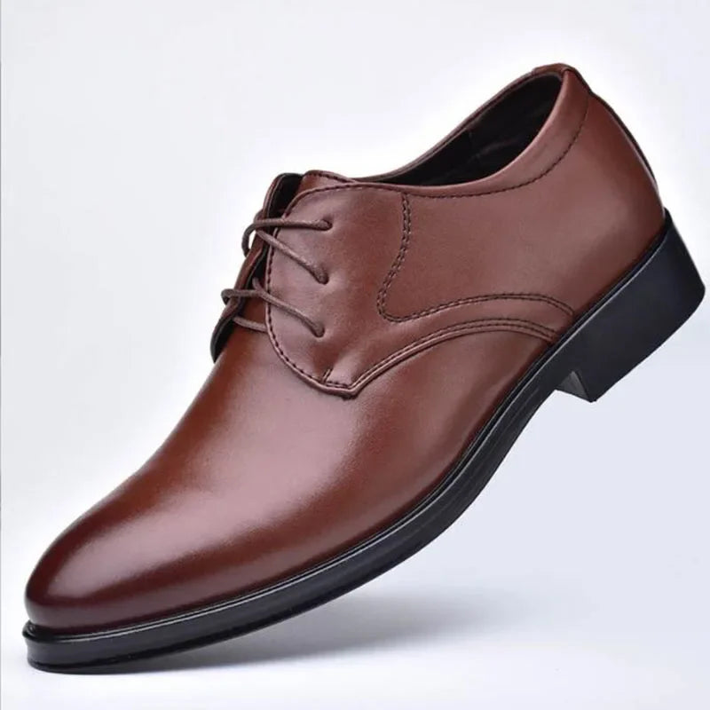 Zapatos de Hombre | Oxfords de Cuero Negro Formales | Negocios y Bodas | Talla Grande | Tico Trendy