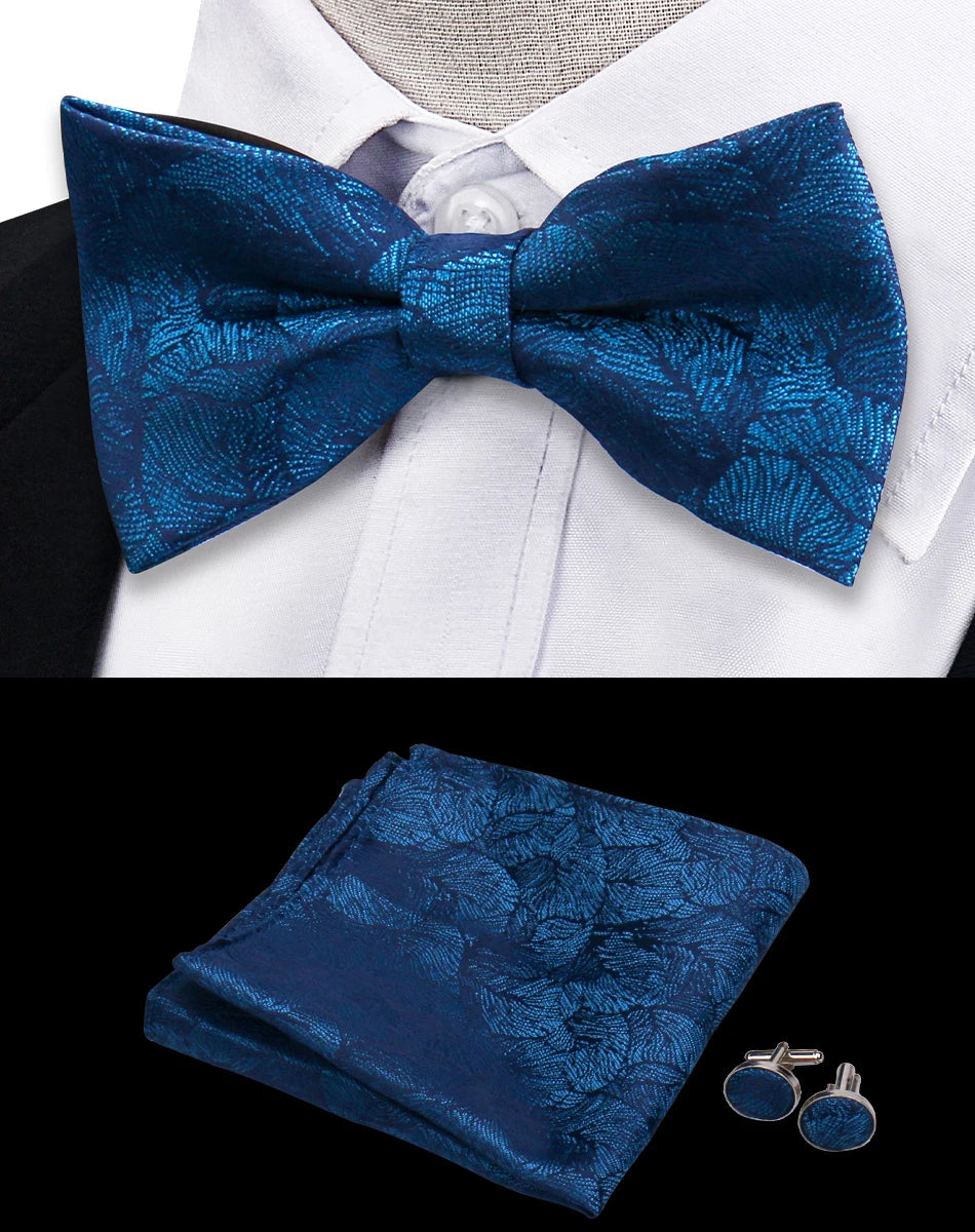 Conjunto Pajarita Pañuelo Gemelos Estilo Novedad Elegancia Pura Vida