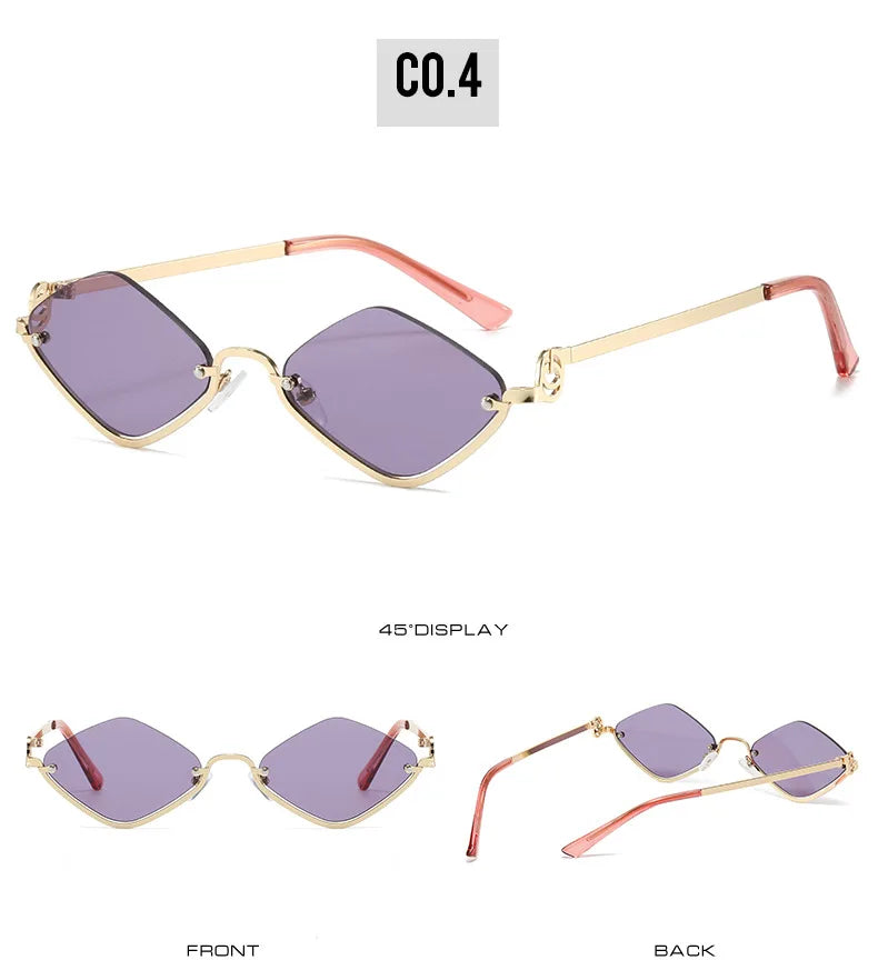 Gafas de Sol Poligonales Ojo de Gato Sexy Casual Tendencia Tico