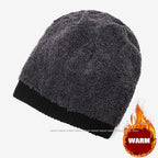 Gorro Punto Grueso Terciopelo Térmico Ajustable | Invierno Frío Montañismo Unisex