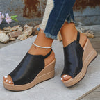 Sandalias de Plataforma con Cuña | Correa Trasera | Mujer