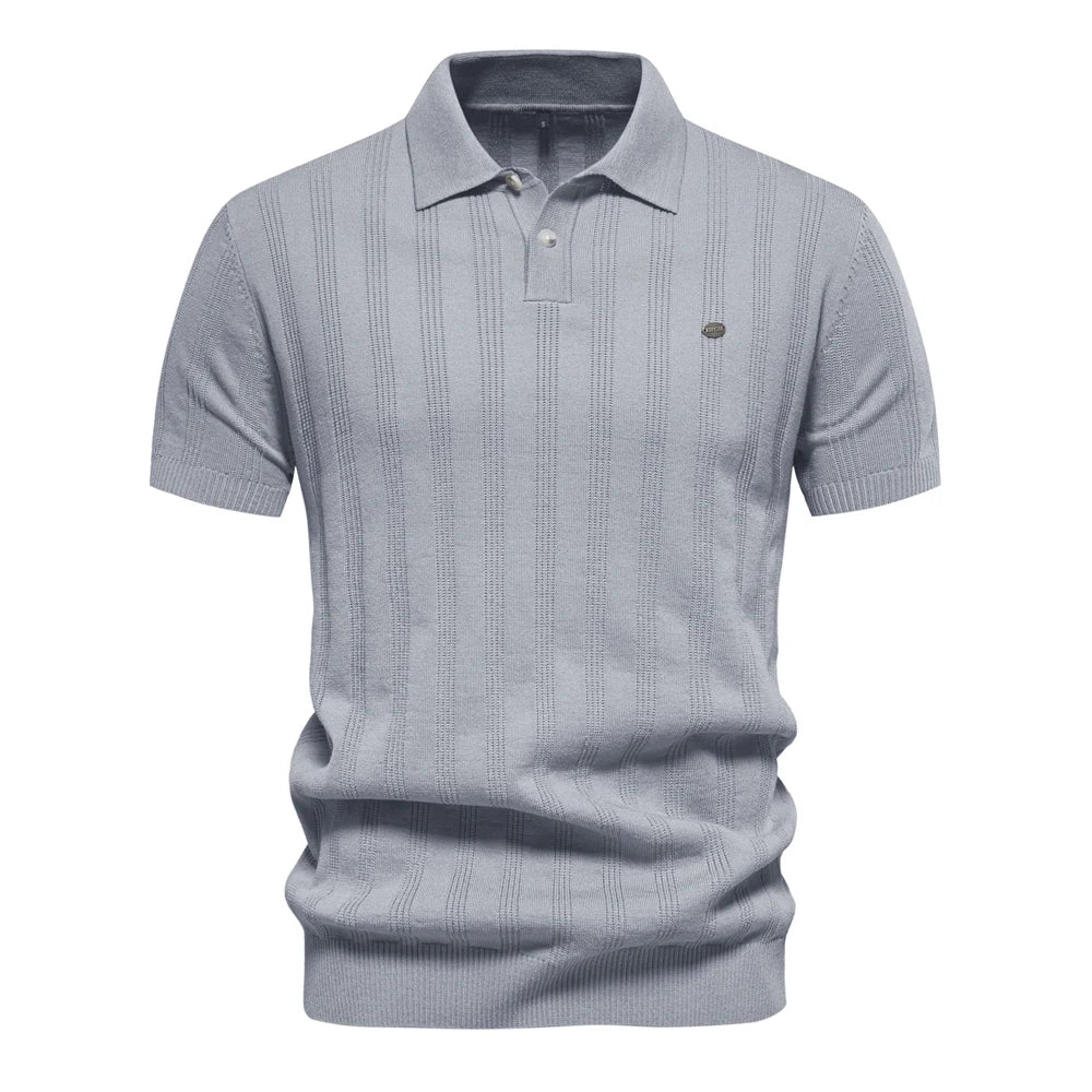 Polo Punto Acanalado Texturizado Hombre | Transpirable Fresco | Tallas S-XXL | Tico Trendy