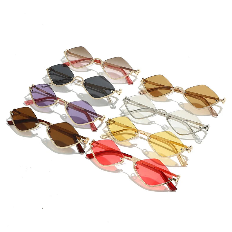 Gafas de Sol Poligonales Ojo de Gato Sexy Casual Tendencia Tico