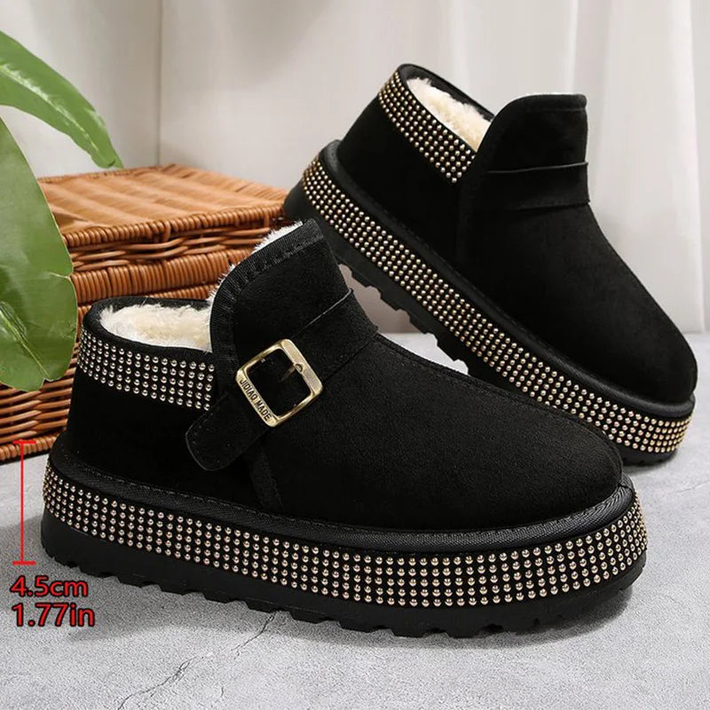 Botines de Plataforma Gruesa | Ante Sintético | Mujer