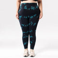 VEQKING-pantalones de Yoga de talla grande para mujer, mallas deportivas 4XL, cintura alta elástica, mallas a tope, pantalones de entrenamiento teñidos anudados de secado rápido