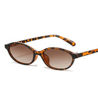 Gafas Sol Ovaladas Retro Leopardo Marrón | Montura Pequeña A La Moda UV400 Viajar