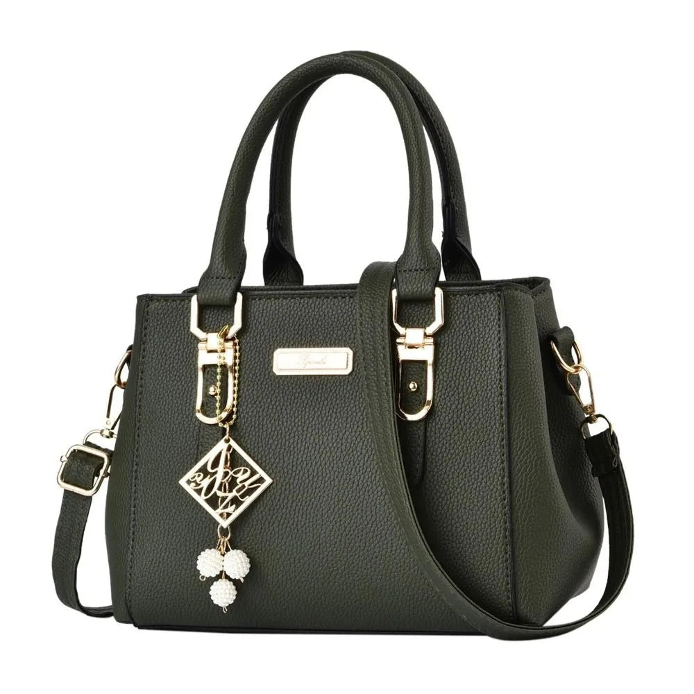 Bolso de Hombro de Gran Capacidad de PU con Bolsillo Abierto para Mujer
