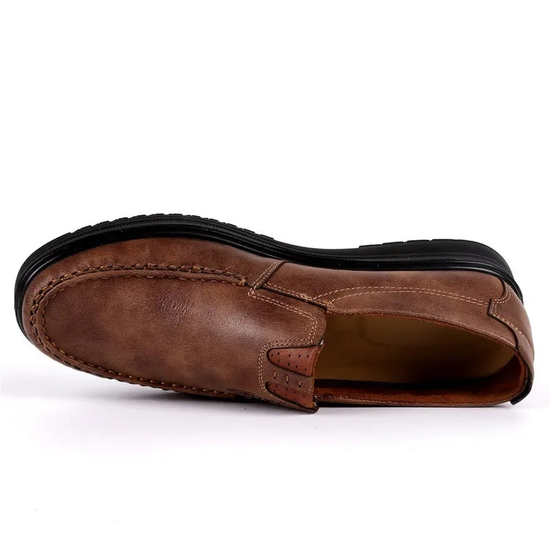 Mocasines Cuero Hombre ∣ Talla Grande ∣ Zapatos Planos Casuales