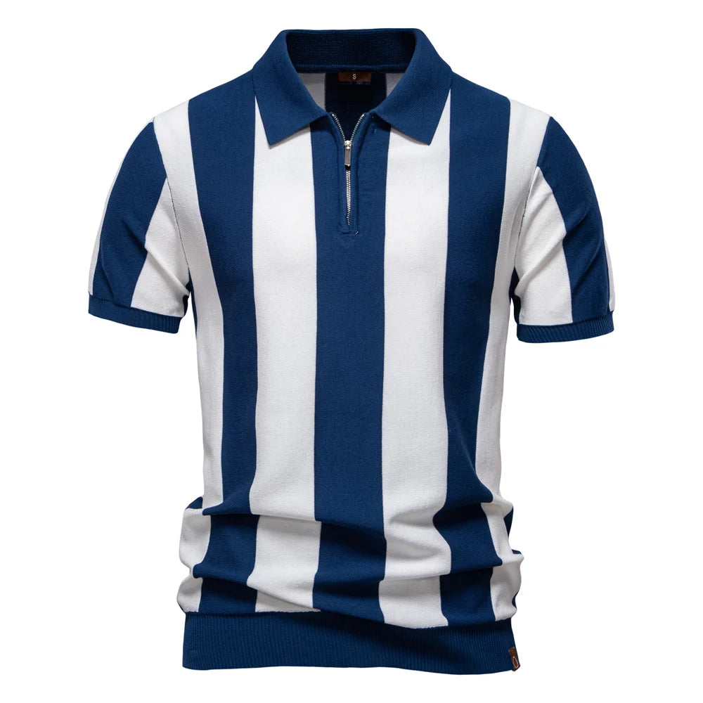 Polo Panel Contraste Rayas Hombre | Transpirable Ajuste Cómodo | Tallas S-XXL | Tico Trendy