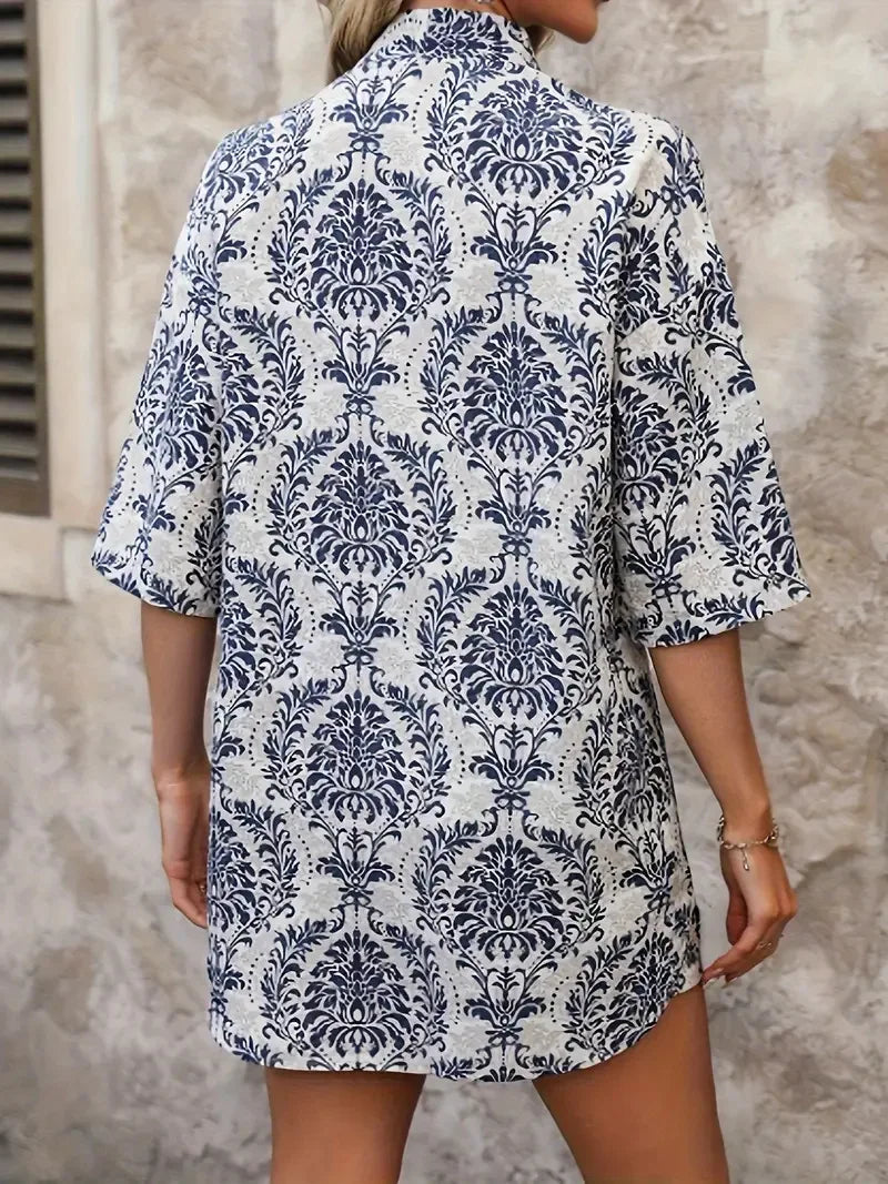 Conjunto Elegante Verano 2025 | Camisa Estampada Resort | Camisa Estampada