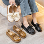 Mocasines Étnicos de Cuero Genuino | Talla Grande | Sin Cordones | Estilo Retro 2025