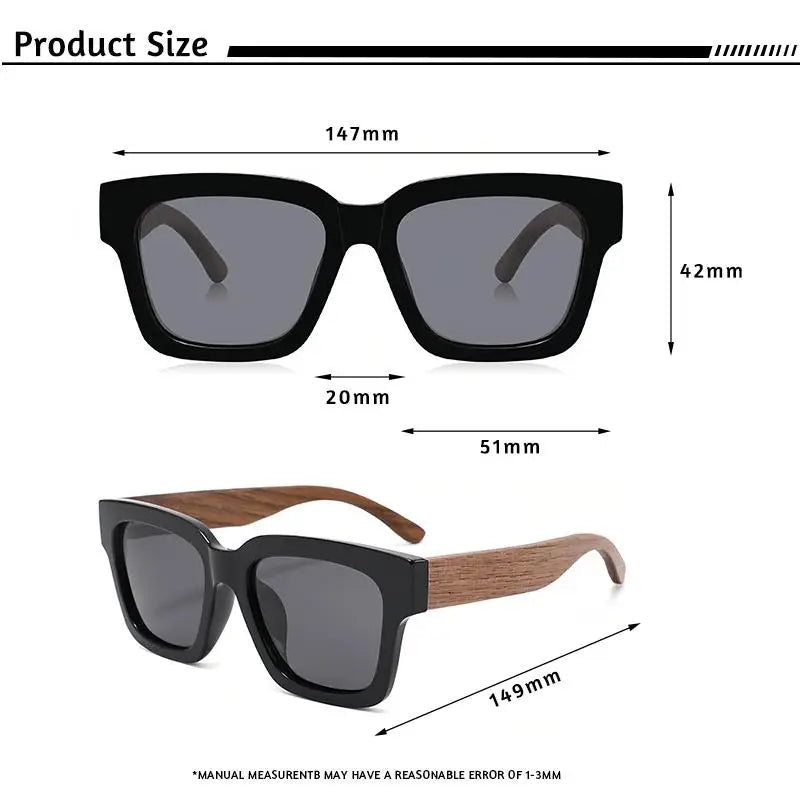 Gafas de Sol de Madera Natural | Lentes Polarizadas UV400 | Estilo Clásico