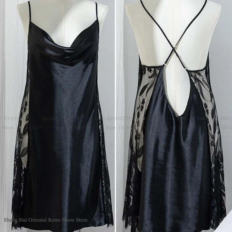 Camisón con Encaje de Retazos | Talla Grande