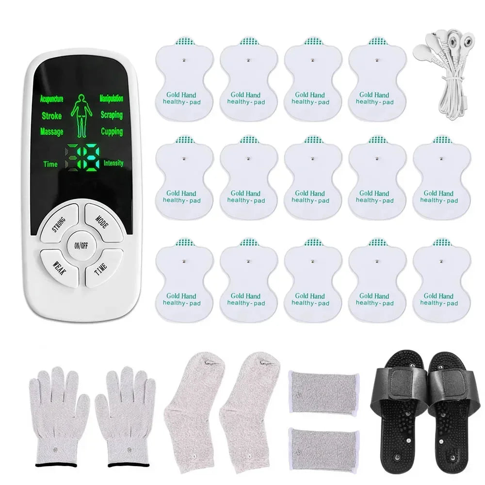 Masajeador Muscular TENS Eléctrico | Terapia Digital Pulso Estimulador | Cuidado Cuerpo Completo