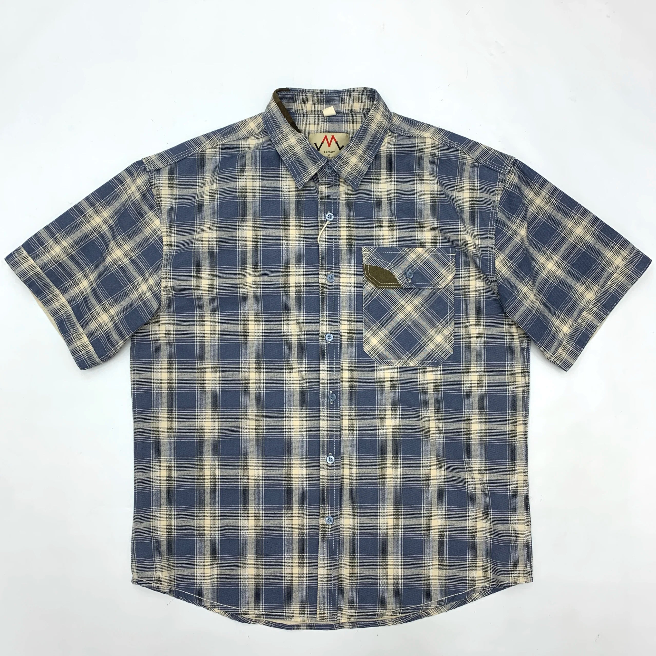 Camisa Cuadros Hombre | Algodón 100% | Estilo Retro Japonés | Manga Corta | Ticotrendy Costa Rica