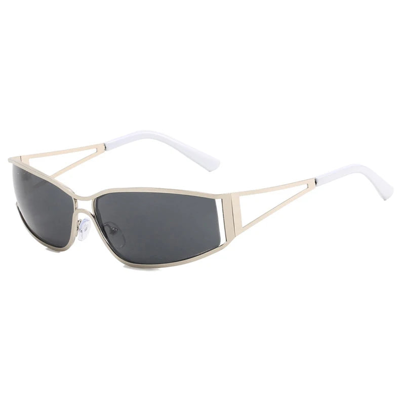 Gafas Sol Y2K Ahuecadas Envolventes Gradiente | Estilo Punk Steampunk Viajar
