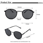 Gafas de Sol Caterside Redondas | Polarizadas Vintage | Montura Metal Steampunk TR