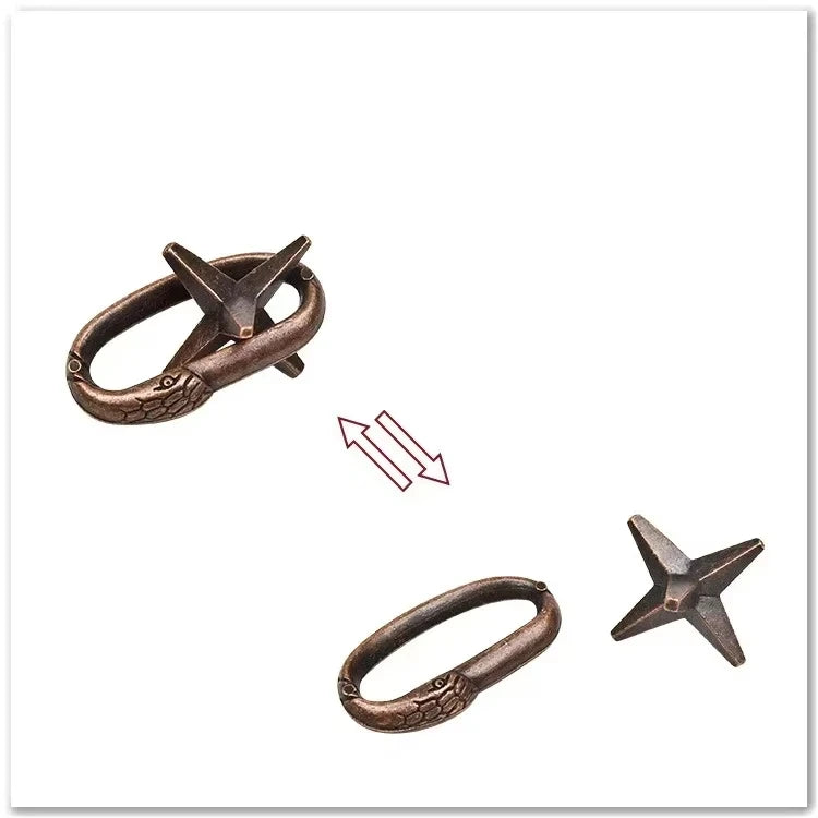 Rompecabezas de Metal IQ clásico creativo, rompecabezas mágico desconcertante, juego de juguetes para niños y adultos, regalos divertidos para niños