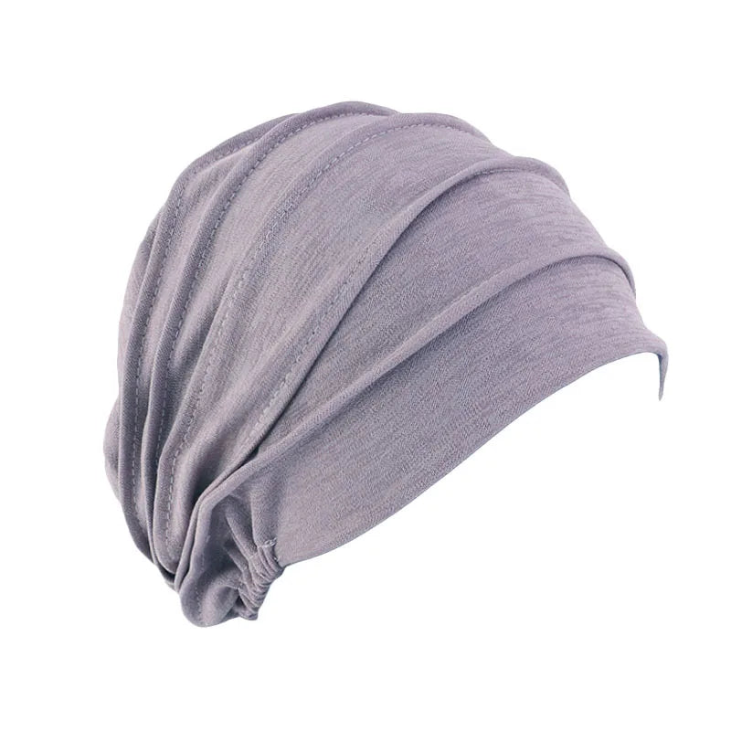 Gorro respirable para mujer, turbante Hijabs para mujer, gorro de tela elástica para la cabeza, gorro suave con volantes para quimio contra el cáncer, bufanda musulmana, venta al por mayor