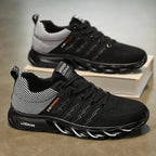 Zapatos Running para Hombre | Malla Negra Transpirable | Ligeros para Verano | Ticotrendy