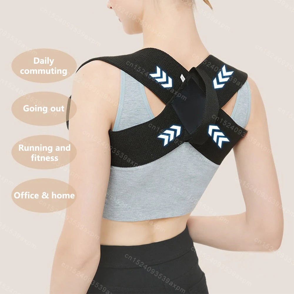 Corrector de postura de espalda, cinturón ajustable para clavícula, columna vertebral, Unisex, parte superior de la espalda, hombros, corrección de postura Lumbar, moldeador de cuerpo