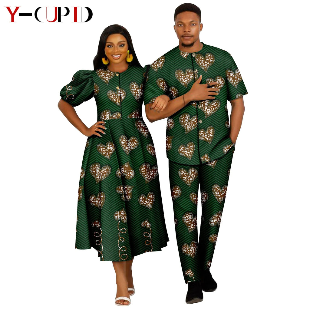 Vestido Estampado Africano Dashiki Pareja | Camisa y Pantalón | Tallas S-6XL | Tico Trendy