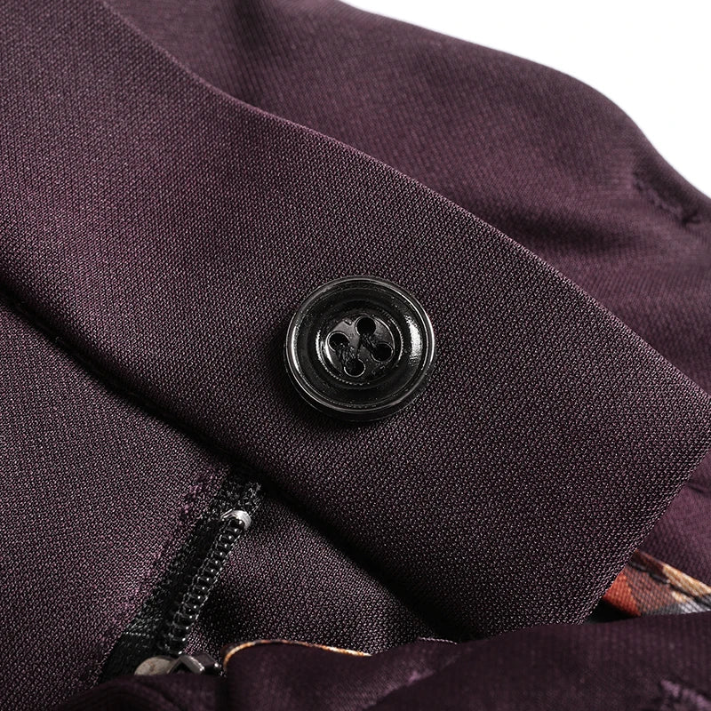 Pantalones de Vestir  | Elásticos 4 Direcciones y Sin Arrugas | Color Rojo Vino | Ticotrendy