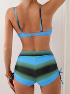 Bikini Teñido y Anudado - Estilo Boho Chic para Vacaciones en la Costa