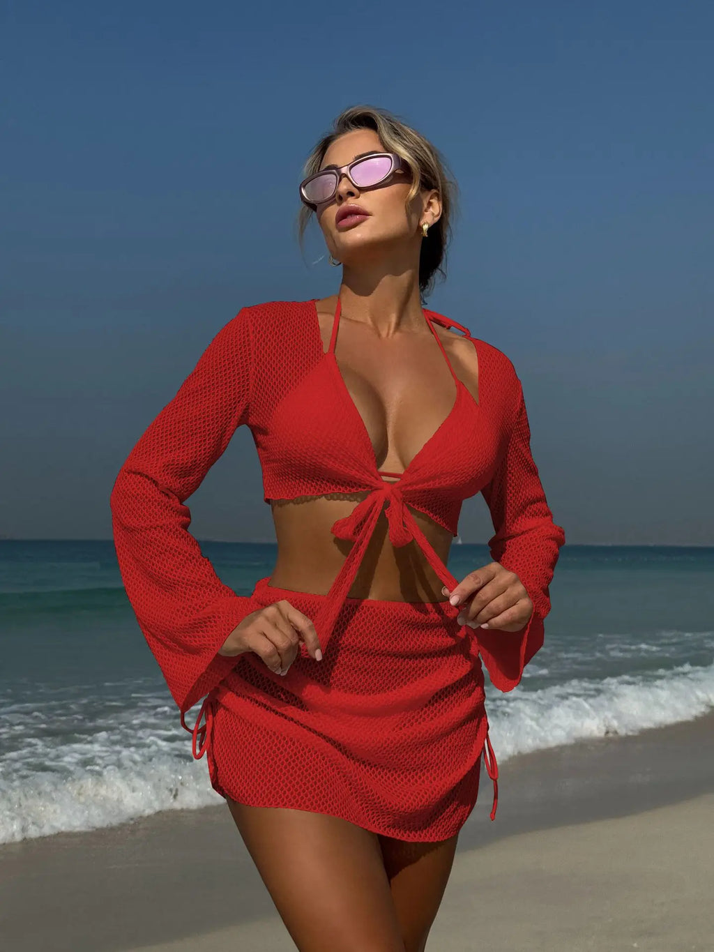 Conjunto de 4 Piezas para Playa - Outfit Completo Pura Vida