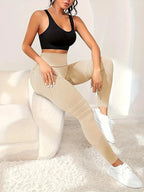 Pantalones Yoga sin Costuras para Mujer | Líneas Sexys y Cintura Alta | Secado Rápido Talla Grande | Tico Trendy