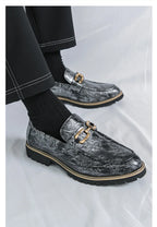 Zapatos Vestir Hombre Estampado Dorado | Negocios Punta Estrecha Antideslizante Formal