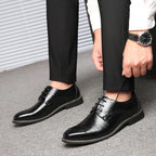 Zapatos Oxford de Cuero para Hombre | Nueva Suela Antideslizante | Ideal para Negocios y Bodas | Ticotrendy