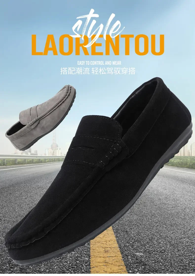 Mocasines Lona Hombre ∣ Transpirables Ligeros ∣ Conducción Zapatos Planos