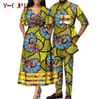 Vestido Cuello V Estampado Africano Pareja | Top y Pantalón | Tallas XS-6XL | Tico Trendy