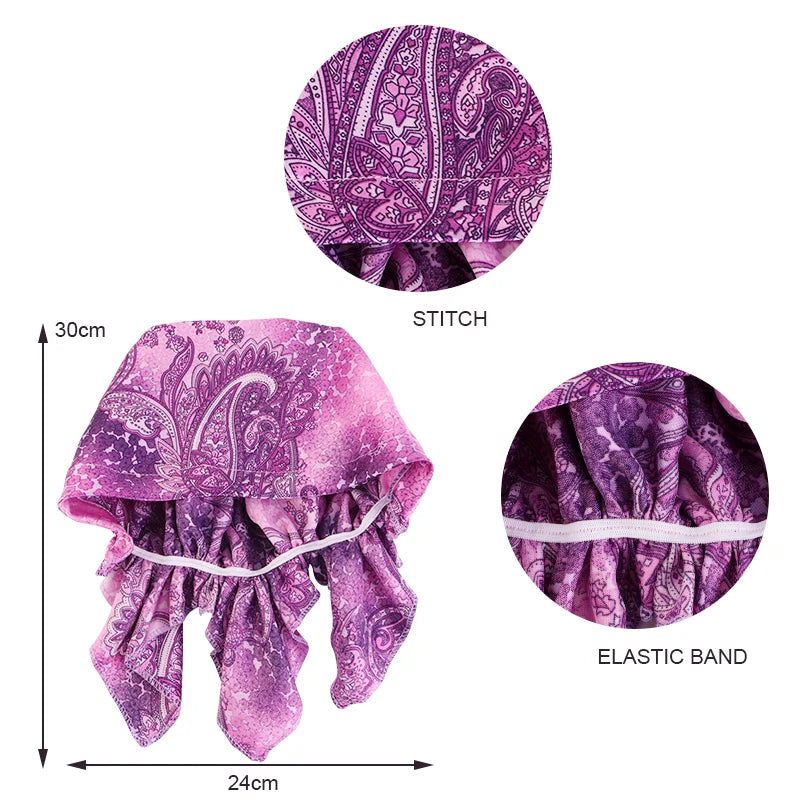 Turbante de satén preatado para mujer, diadema musulmana con patrón de Cachemira, bufanda para el pelo flexible suave, gorro para quimio, Bandana para envolver la cabeza, 2022