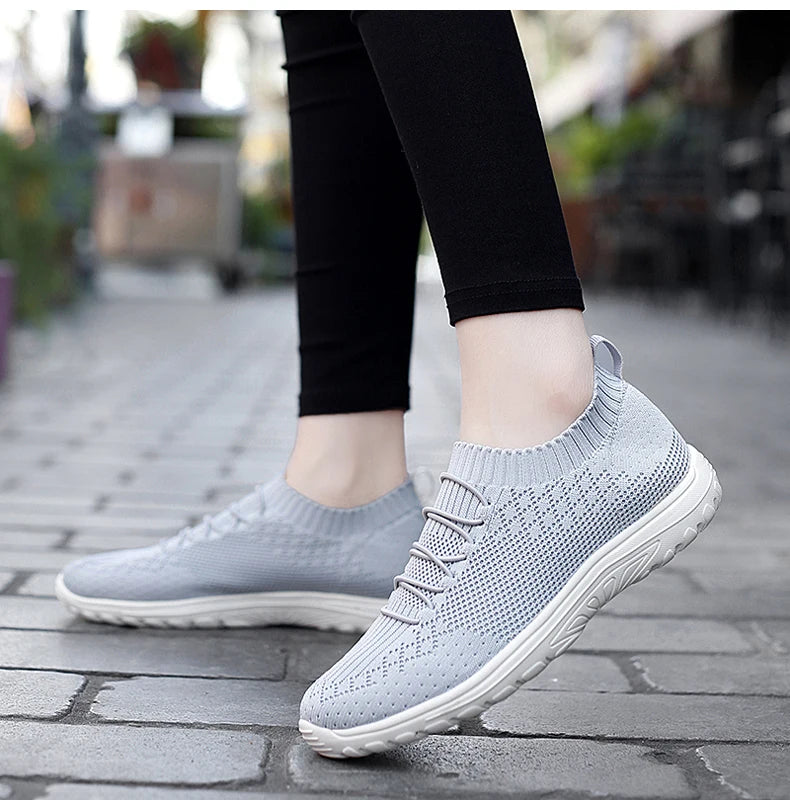 Zapatos Planos Ligeros para Mujer | Tallas 42-43 | Azul, Rosa, Negro, Gris | Verano