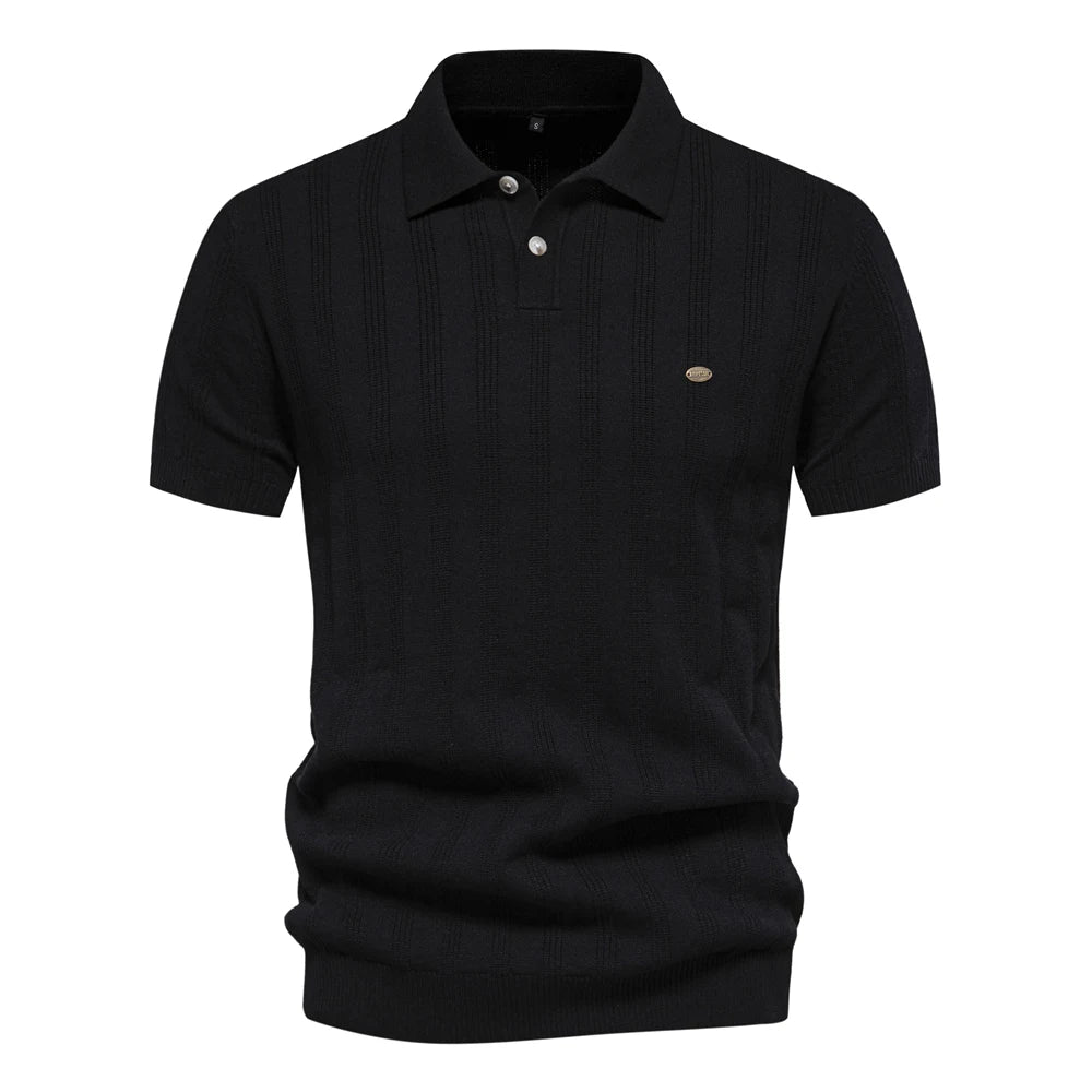 Polo Punto Acanalado Texturizado Hombre | Transpirable Fresco | Tallas S-XXL | Tico Trendy