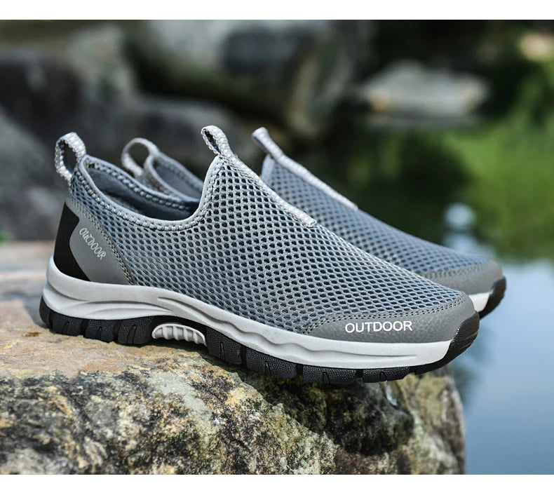 Mocasines Casuales Hombre | Malla Respirable Ligera Confort Estilo Tico | Talla Grande