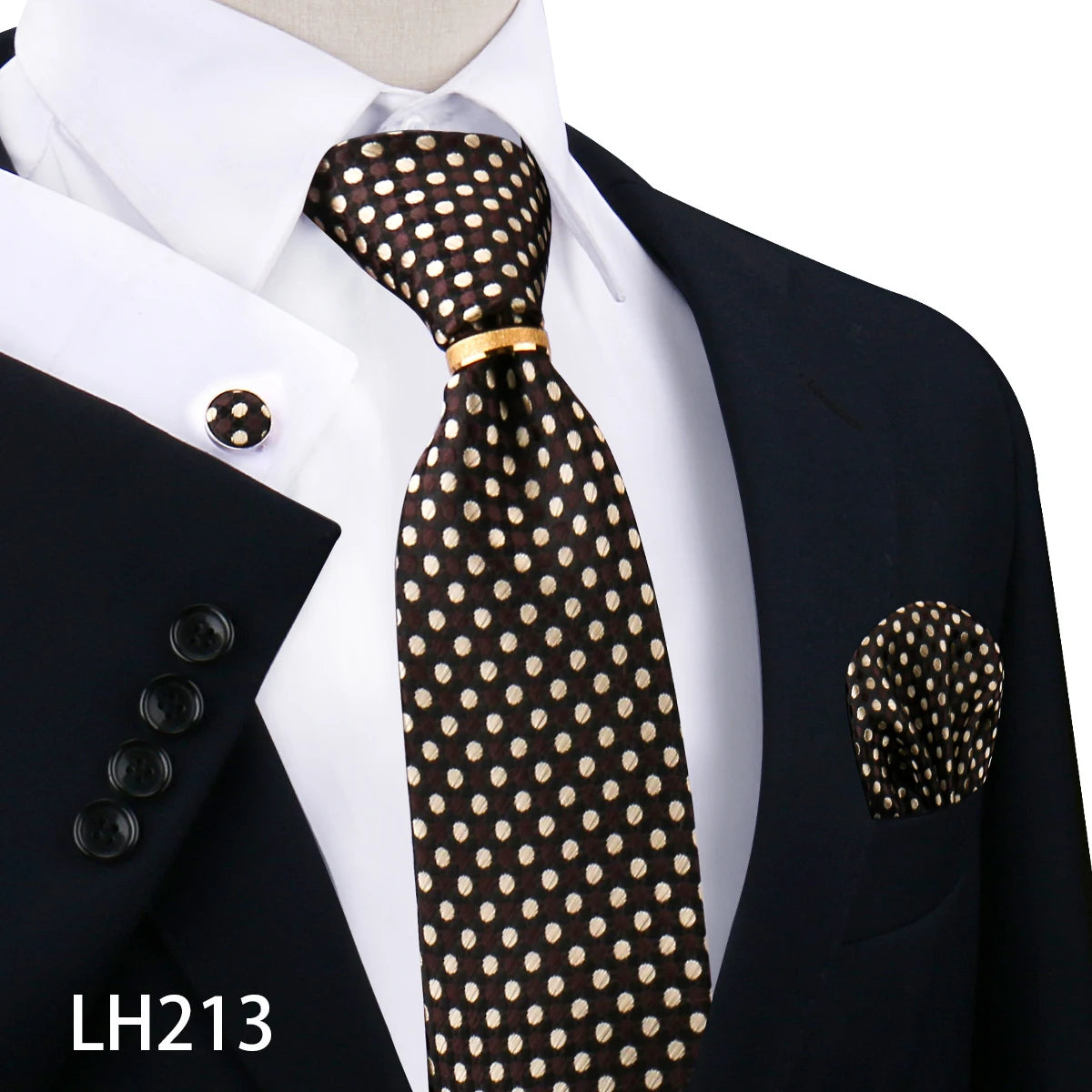 Set De Corbata Anillo Gemelos Pañuelo Accesorio De Traje Boda