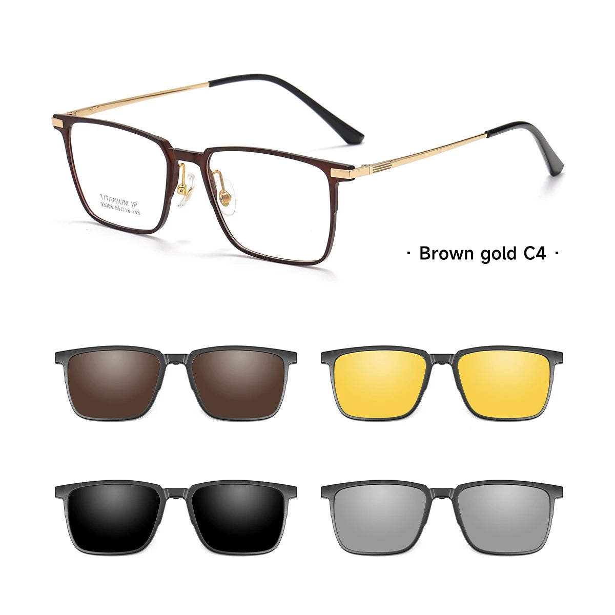 VKYEE, nuevas gafas de sol polarizadas con Clip magnético para hombres y mujeres, gafas de lectura ópticas, se pueden personalizar con prescripción F93006