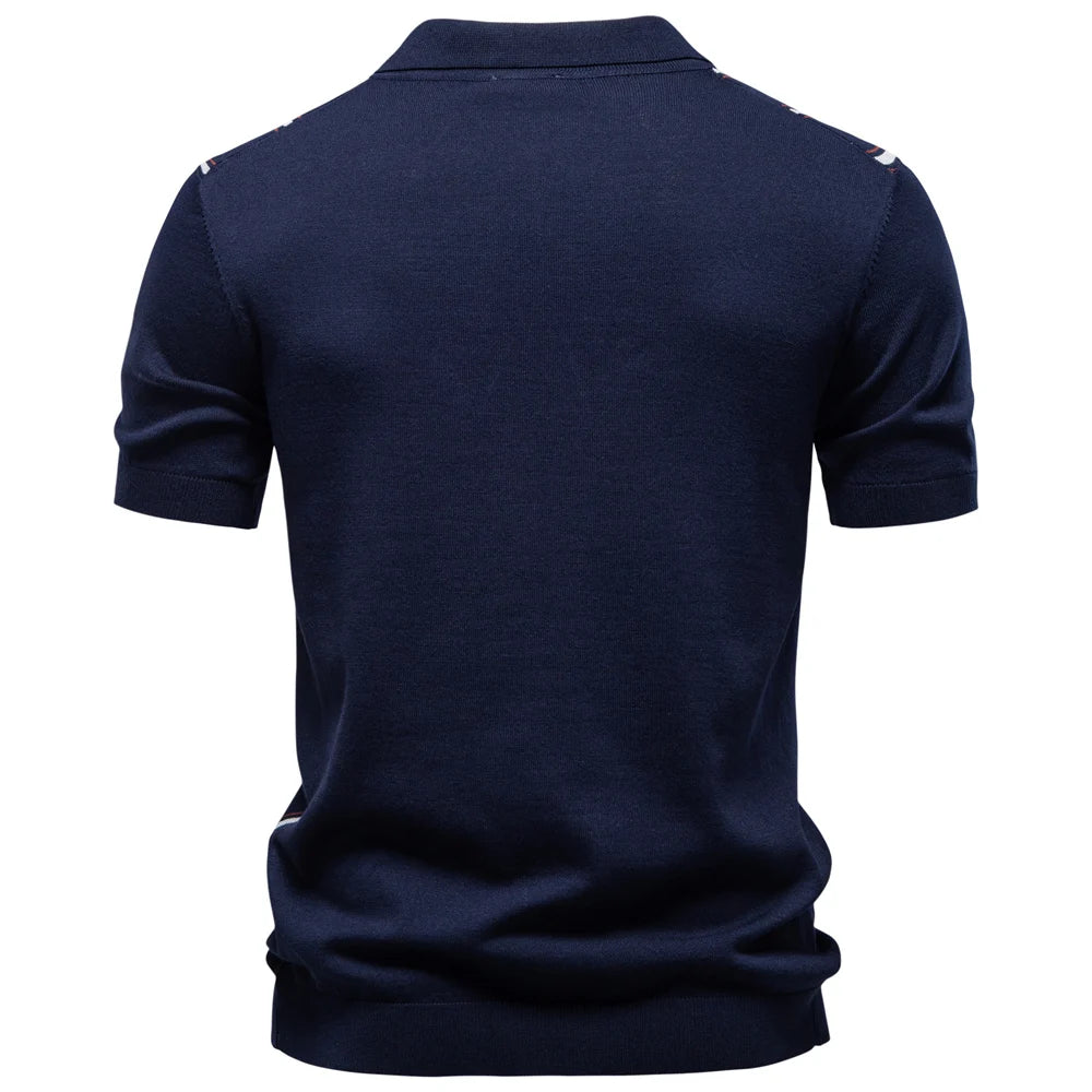 Polo Rayas Estilo Elegante Hombre | Manga Corta Suave Transpirable | Tallas S-XXL | Tico Trendy