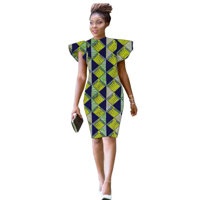 Vestido Dashiki Africano hasta la Rodilla