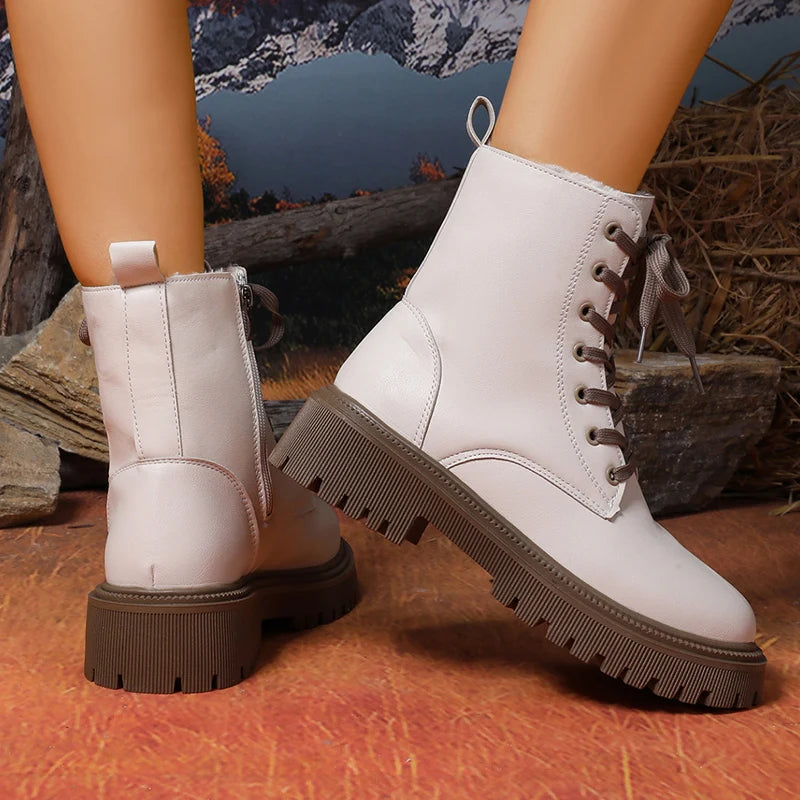Botines de Plataforma con Cordones | Estilo Urbano Tico | Mujer
