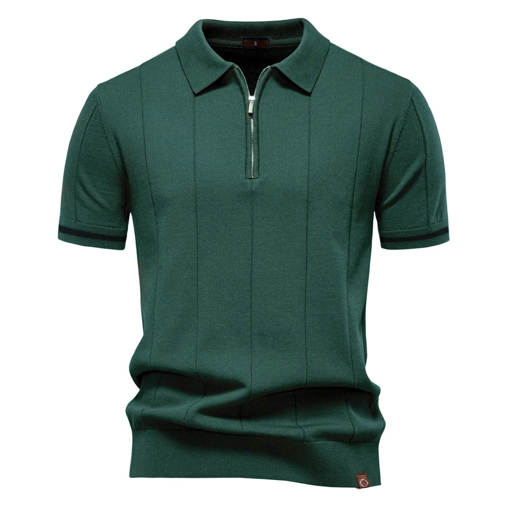 Polo Deportivo Cremallera Hombre | Ajustado Oficina Casual | Tallas S-XXL | Tico Trendy